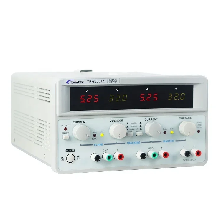Dual Channel Linear Power Supply 30V 5A - 2026/Twintex TP-2305E 300W Simetrik Lineer Laboratuvar