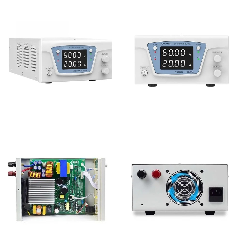 High Power 60V 20A Bench Power Supply - Wanptek KPS6020D için LED Çift Ekranlı