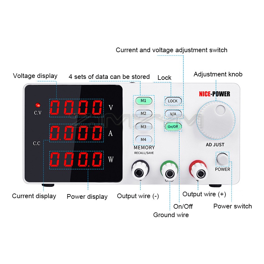 2025 sıcak satış Laboratuvar P - High Precision Adjustable Lab Power Supply 120V 3A incelemesi ve fiyatı