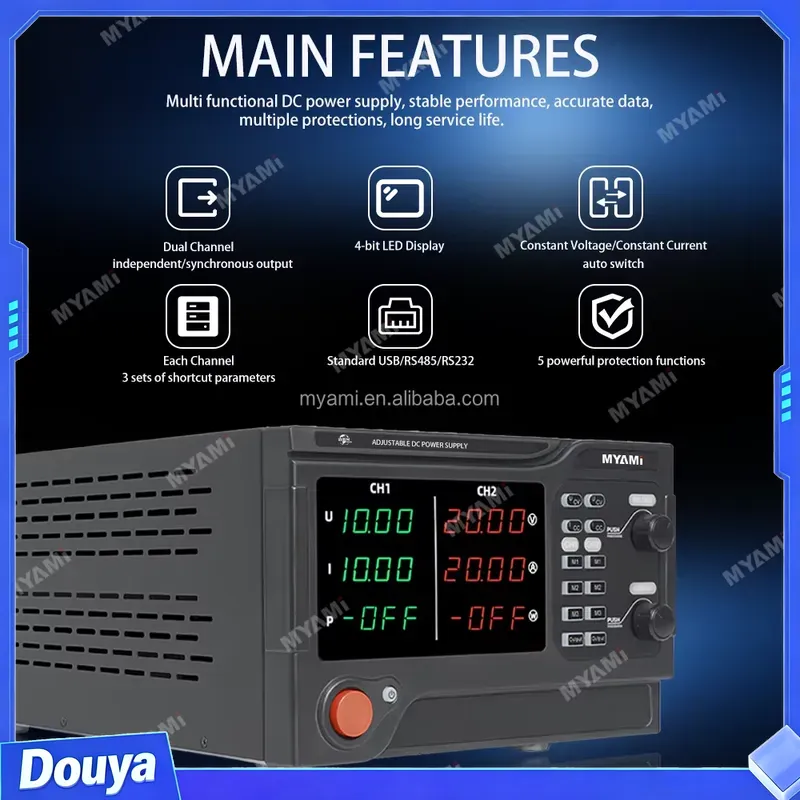 MYAMi 1200W 60V 20A Çift Kanal - High Power 60V 20A Bench Power Supply incelemesi ve fiyatı