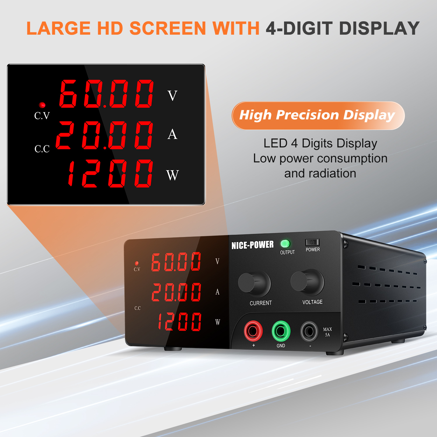 NICE-POWER 60V 20A Yüksek Güçl - High Power 60V 20A Bench Power Supply incelemesi ve fiyatı