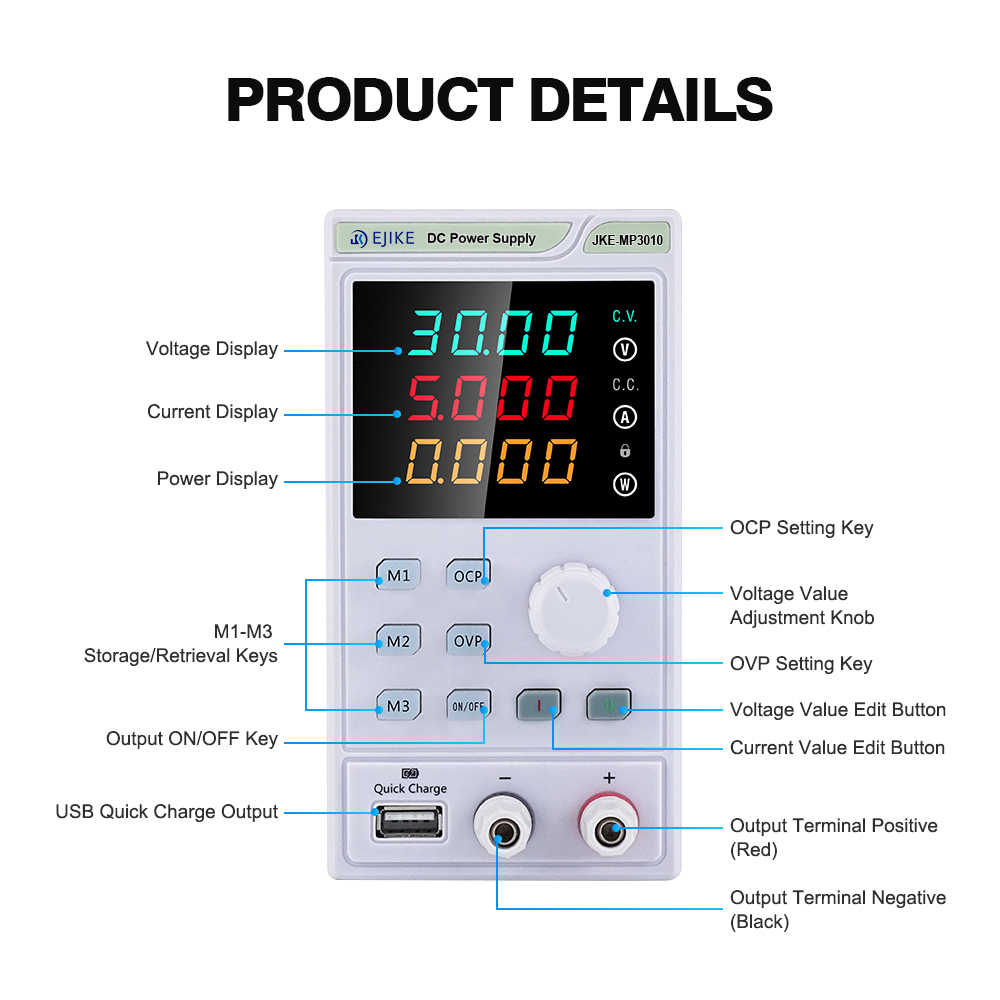 EJIKE DC Güç Kaynağı 300W Prog - Programmable Dc Power Supply 60V 10A incelemesi ve fiyatı